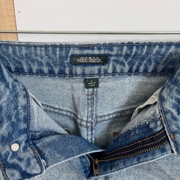 Wild Fable Light Wash Denim Mini Skirt, women's size 2 - Picture 3 of 6